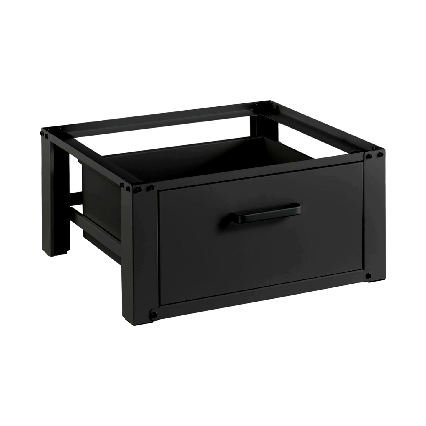 STADO® | Untergestell für Waschmaschine | Ausziehbar | Schwarz | Schublade | Trockner