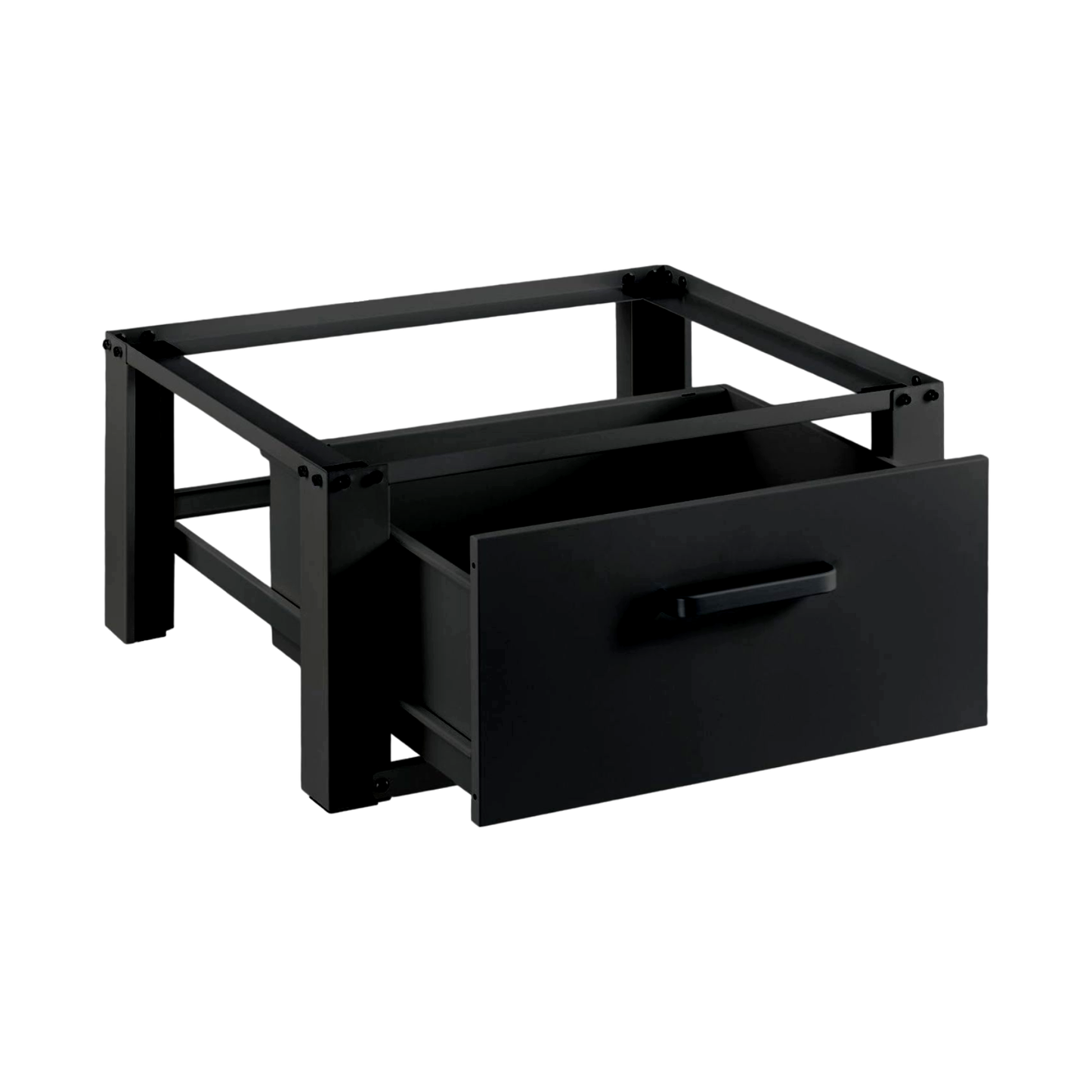 STADO® | Untergestell für Waschmaschine | Ausziehbar | Schwarz | Schublade | Trockner