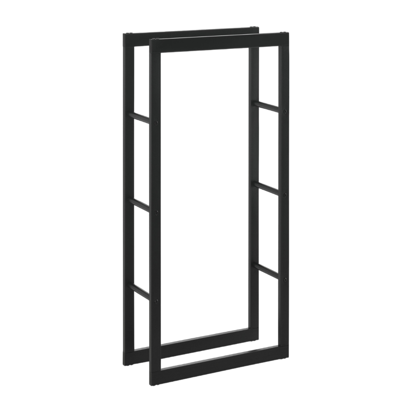 STADO® | Kaminholzregal | Stahl | Schwarz | 60x150x25cm | Feuerholzregal | Brennholz