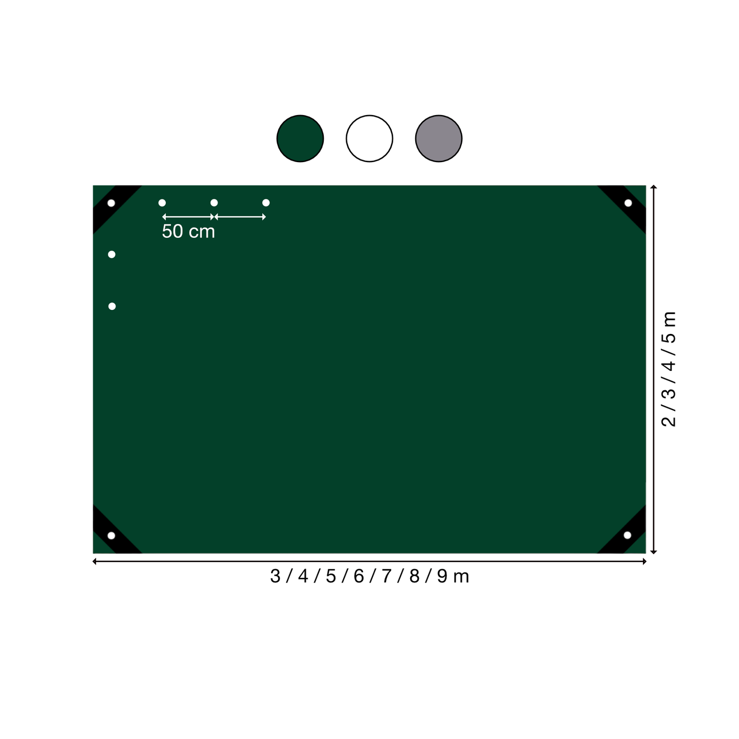 STADO® | Abdeckplane | Polyethylen | Grau | 650 g/m2 | 4x5m | Gewebeplane | Schutz