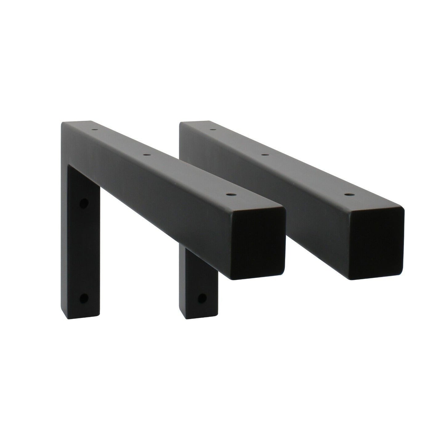 Wandkonsole | 2 Stück | Schwarz | 350x150mm | Konsolenträger | Wandhalterung | L-Form