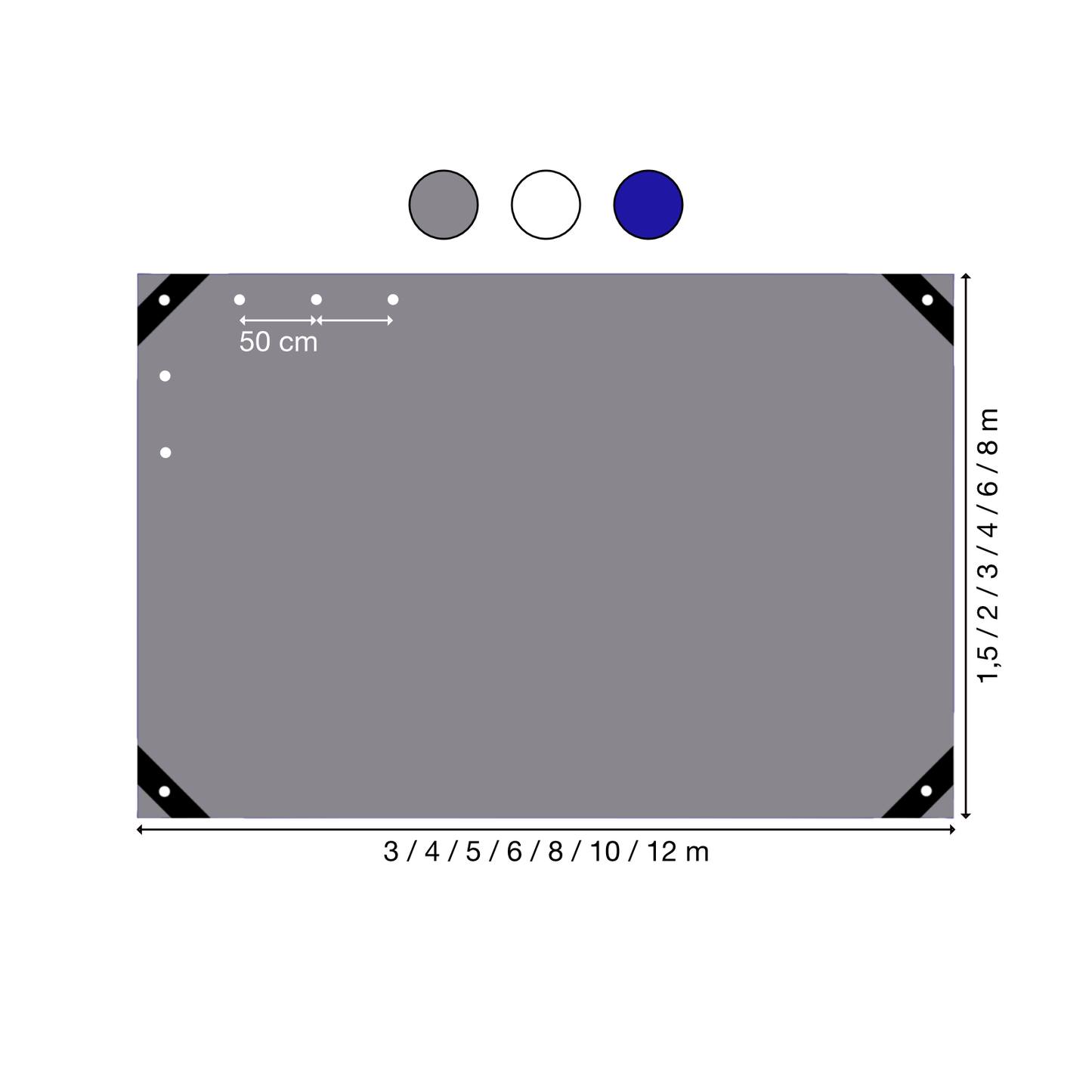 Abdeckplane | Polyethylen | Grau | 180 g/m2 | 4x6m | Gewebeplane | Schutz