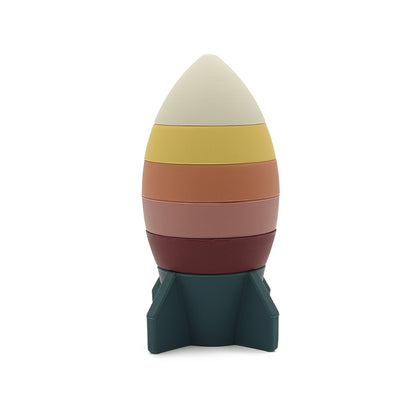 Stapelturm | Rakete| Silikon | Kinder | Spielzeug