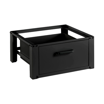 STADO® | Untergestell für Waschmaschine | Ausziehbar | Schwarz | Schublade | Trockner