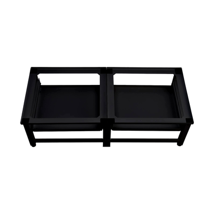 Untergestell für Waschmaschine | 2er Set | Ausziehbar | Schwarz | Ablagefach