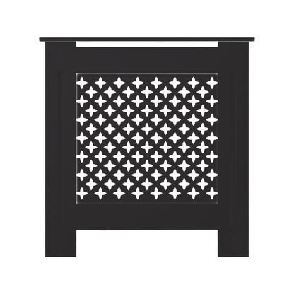 Heizungsverkleidung | MDF | Holz | Schwarz | 78x82cm | Cover | Waben