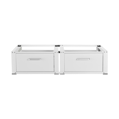 Untergestell für Waschmaschine | 2er Set | Ausziehbar | Weiß | Schublade