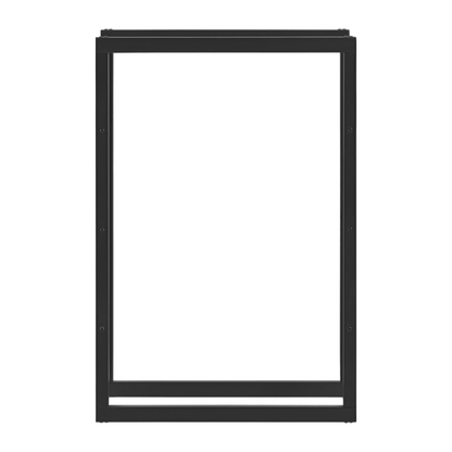 Kaminholzregal | Stahl | Schwarz | 80x150x25cm | Feuerholzregal | Brennholz