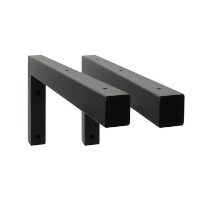 Wandkonsole | 2 Stück | Schwarz | 350x150mm | Konsolenträger | Wandhalterung | L-Form