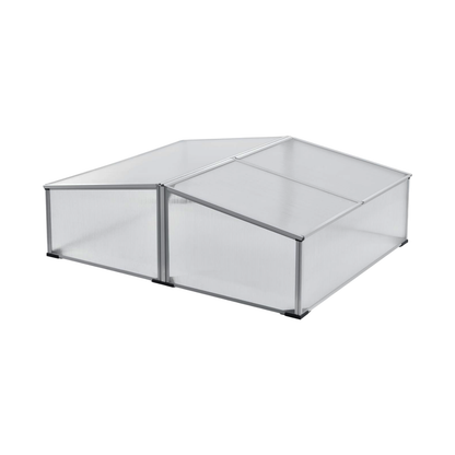 Frühbeet | Aluminium | 100x120x40cm | Beetkasten | Gewächshaus | Treibhaus
