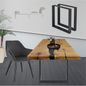 Tischgestell | 2 Stück | Schwarz | 70x72cm | Tischbeine | Untergestell
