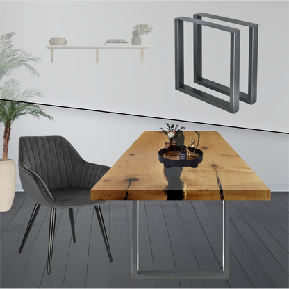 Tischgestell | 2 Stück | Anthrazit | 70x72cm | Tischbeine | Untergestell